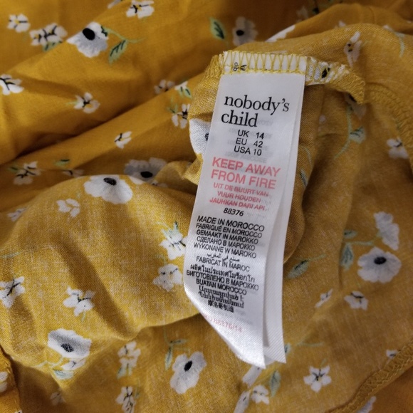 Yellow Floral Boho Dress, NWT - Picture 5 of 5